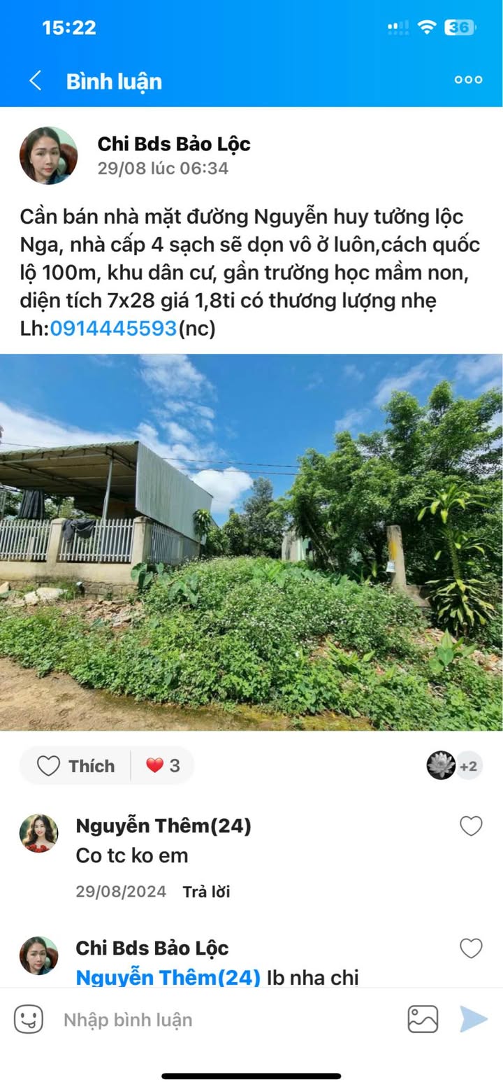 Đất mặt đường Nguyễn Huy Tưởng, Lộc Nga 196m² giá 1.8 tỷ - Sẵn sàng dọn vào ở!