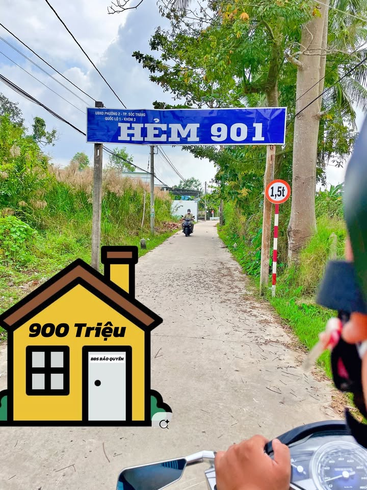 Nhà phố 2 mặt tiền hẻm 901 Võ Văn Kiệt, Sóc Trăng, 84m² giá 900 triệu - Sổ hồng chính chủ!