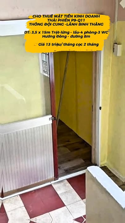 Nhà mặt tiền cho thuê đường Thái Phiên quận 11, diện tích 52m² - Kinh doanh đa ngành nghề!