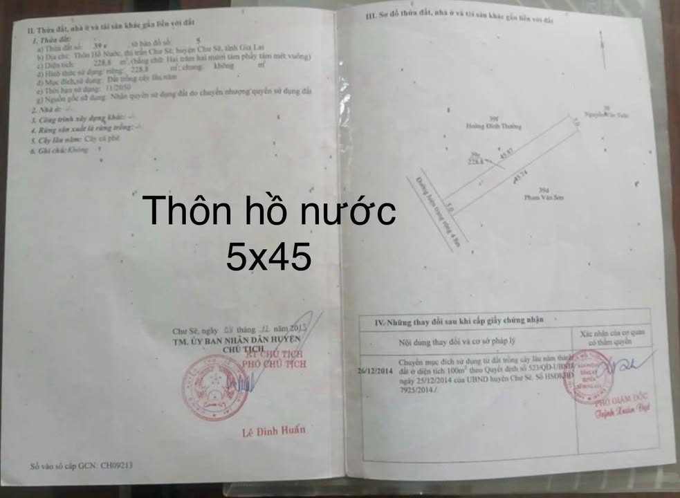 Đất thổ cư Chư Sê 225m² giá 650 triệu - Tiềm năng phát triển lớn!