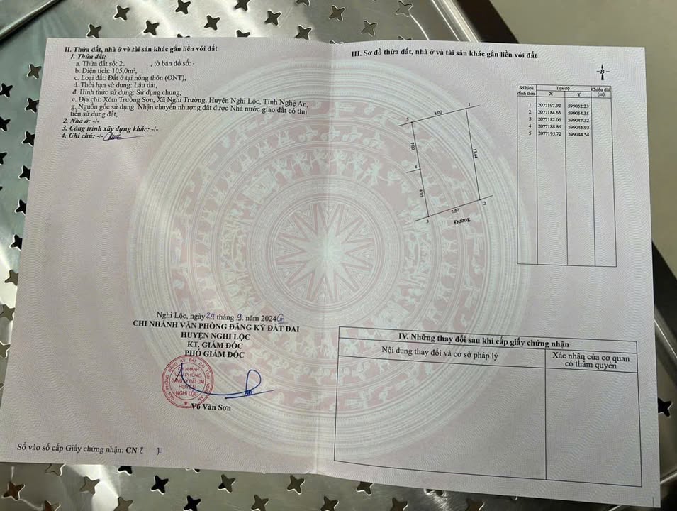 Đất Xóm Trường Sơn, Nghi Trường, Đông Lộc 105m² giá 800 triệu - Cơ hội đầu tư hấp dẫn!