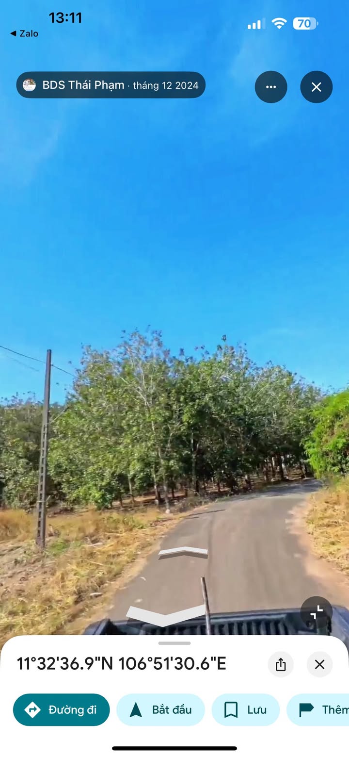 Đất thổ cư 80m² đường nhựa Tiến Thành, Đồng Xoài 418m² - Chỉ 650 triệu thương lượng!