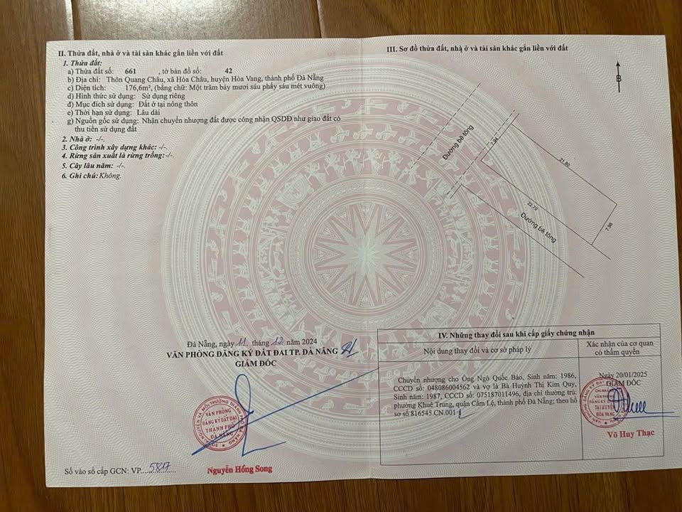 Đất nền 2 mặt tiền đường Quang Châu, Hòa Xuân 176m² giá 4.7 tỷ - Cơ hội đầu tư hiếm có!