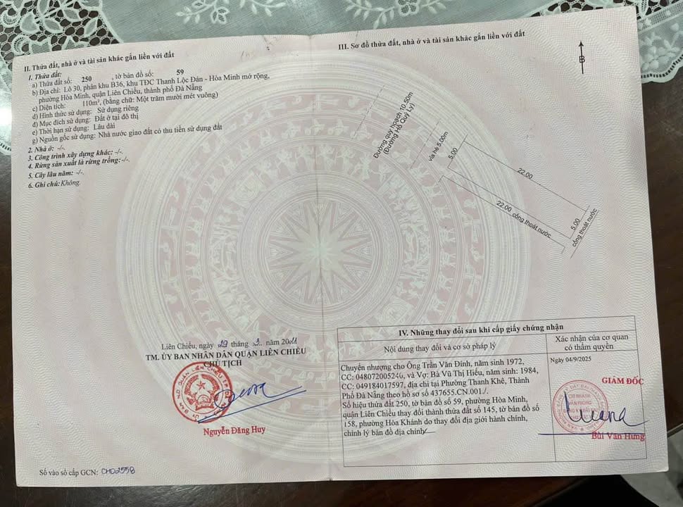 Đất mặt tiền Hồ Quý Ly, Hoà Minh 110m² giá 7.6 tỷ - Vị trí đẹp gần biển!