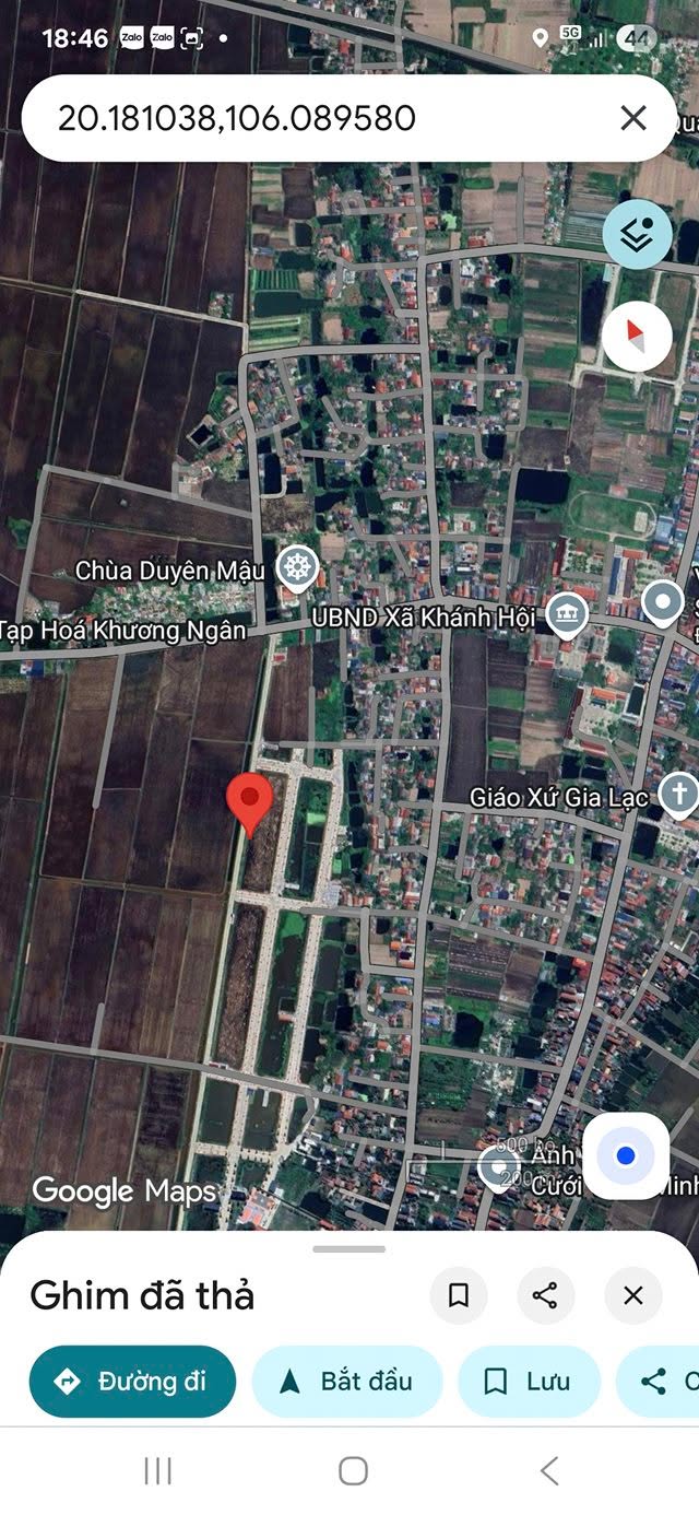 Đất nền Khánh Hội Yên Khánh 100m² giá tốt - Mặt kênh, hướng Bắc