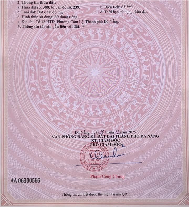 Lô đất kiệt 3m Bình Thái 4, Hòa Thọ Đông, 63m² giá 2 tỷ - Cơ hội đầu tư tuyệt vời!