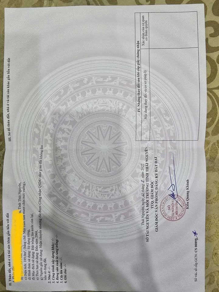 Đất thổ cư Đại Phúc Thái Nguyên 1069m² giá 2 tỷ - Nhà cấp 4 tặng kèm!