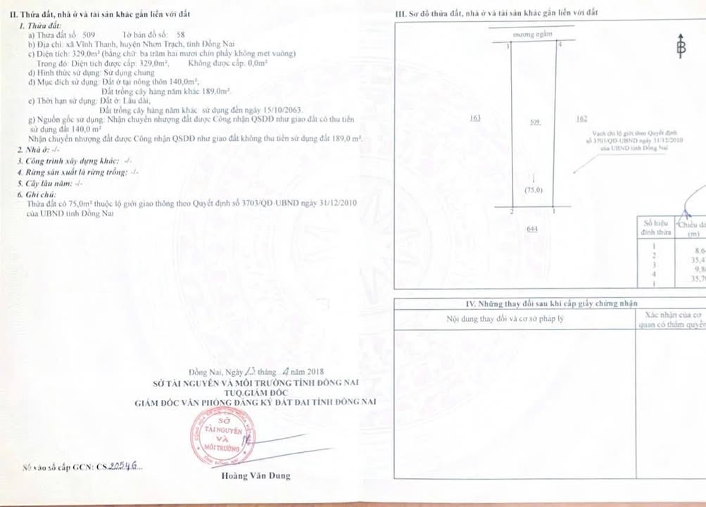 Đất mặt tiền đường Hùng Vương, xã Vĩnh Thanh, 329m² giá 8.5 tỷ - Vị trí kinh doanh lý tưởng!
