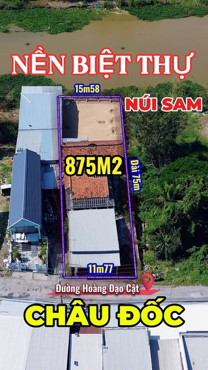 Đất mặt tiền Hoàng Đạo Cật, Châu Đốc 785m² - Đón đầu du lịch Núi Sam!