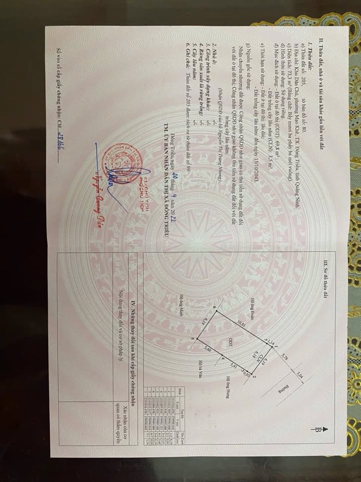 Đất nền Mạo Khê Đông Triều 74m² - Đường ô tô thông thoáng, giá thỏa thuận!