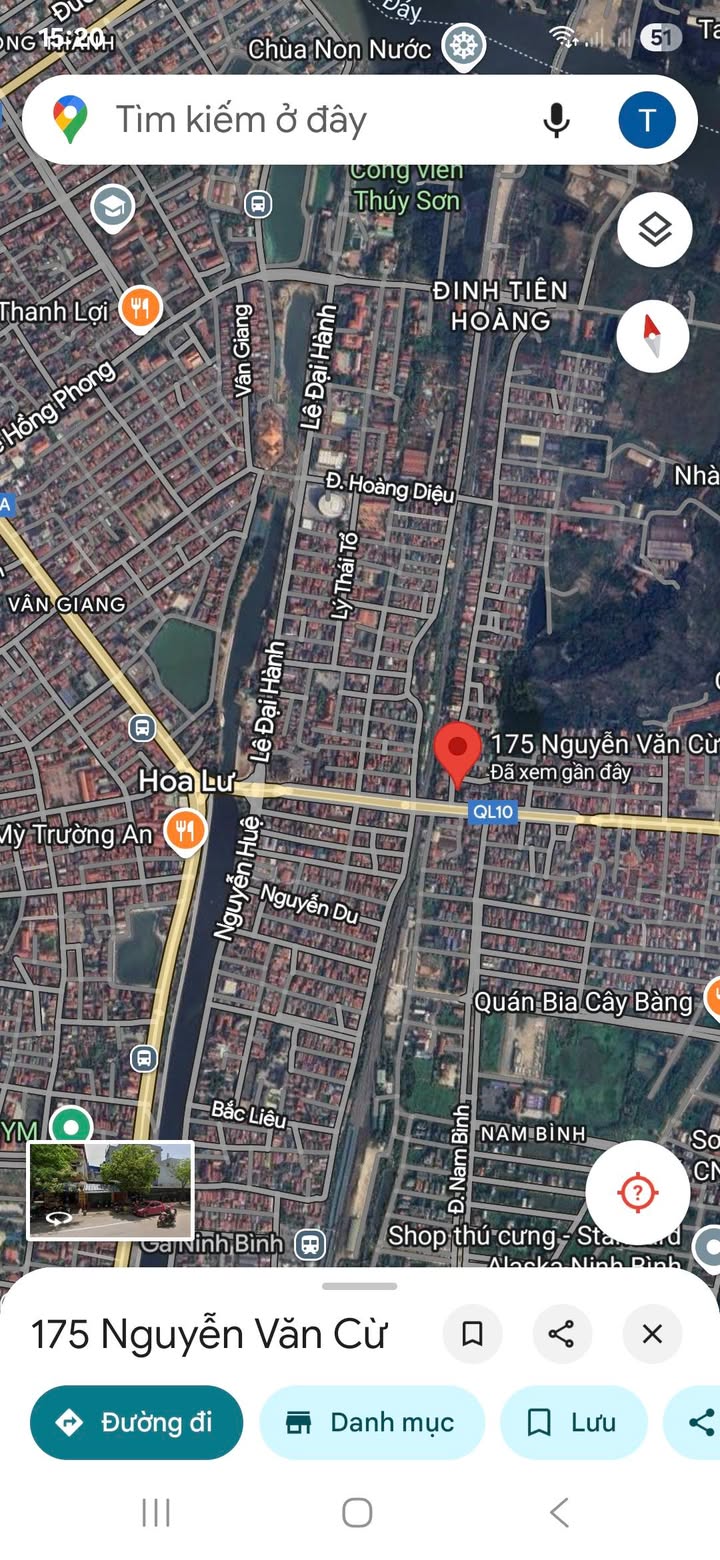 Đất mặt đường Nguyễn Văn Cừ Ninh Bình 65m² giá 8 tỷ - Mặt tiền kinh doanh lý tưởng!