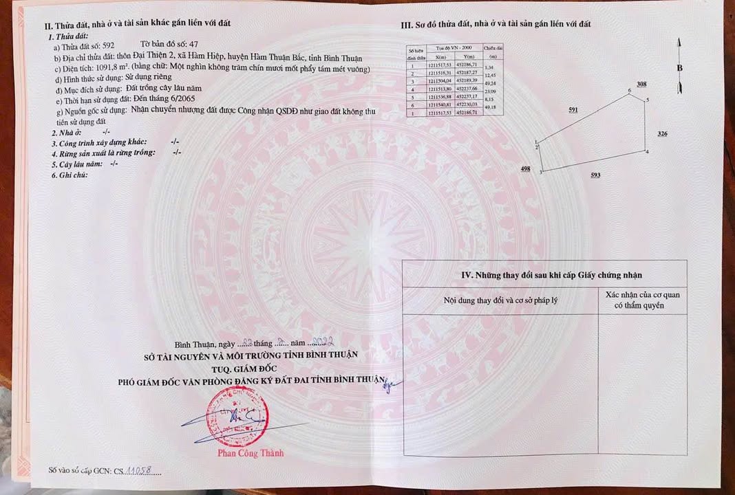 Đất thổ cư Đại Thiện 2, Hàm Hiệp 8000m² giá 890 triệu - Sổ đỏ chính chủ, thương lượng nhẹ!