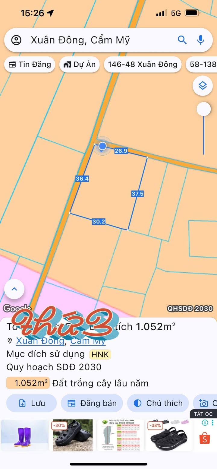 Đất nền chính chủ xã Xuân Đông 1052m² giá chỉ 680 triệu - Sổ hồng đầy đủ!