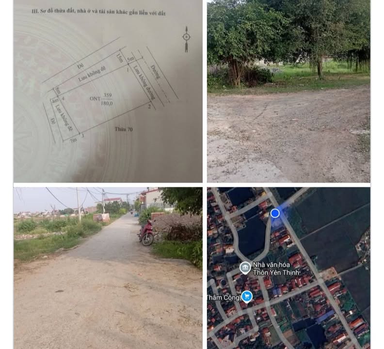 Lô đất thổ cư Khánh Dương, Yên Mô 180m² - Giá thỏa thuận, vị trí thuận lợi!