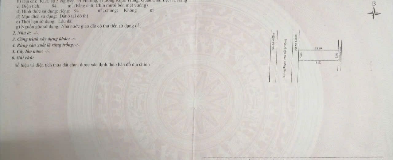 Đất Vip Mặt Tiền Phạm Phú Tiết, Đà Nẵng 94m² giá 9.95 tỷ - Cơ hội đầu tư tuyệt vời!