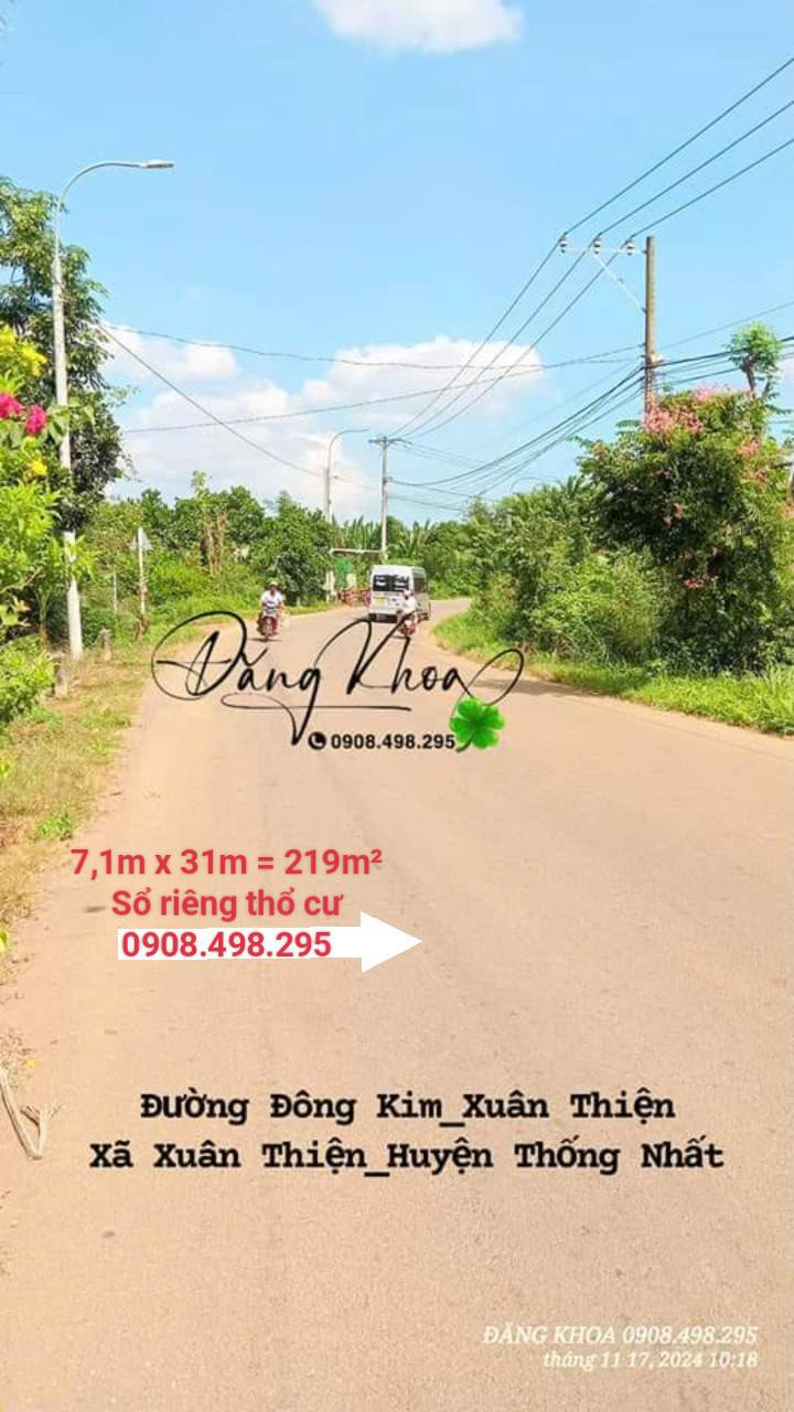 Đất mặt tiền đường Đông Kim-Xuân Thiện, Bình Lộc, 219m² giá 1 tỷ - Cơ hội đầu tư hiếm có!