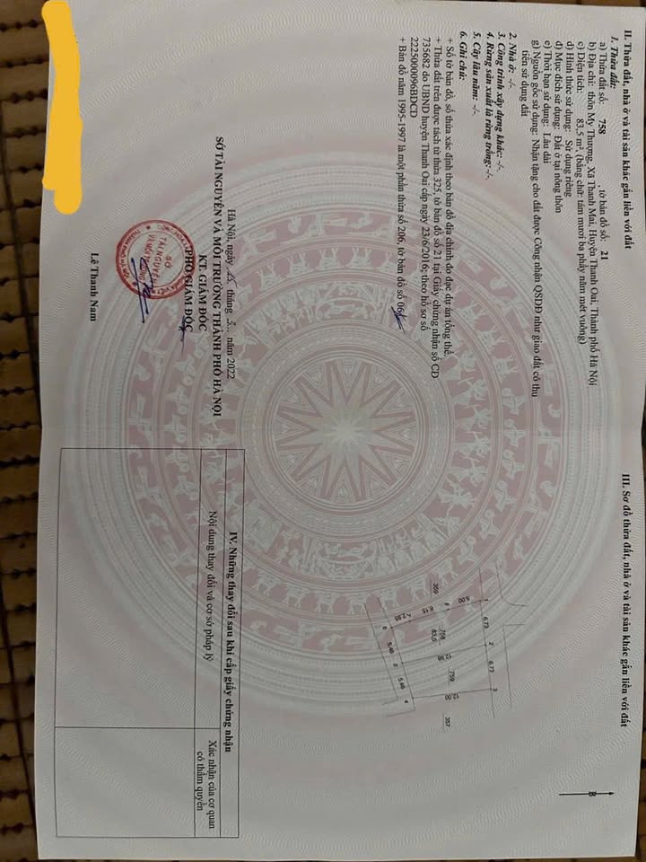 Đất thổ cư tại Thôn My Thượng, Thanh Oai 83.5m² giá chỉ 2 tỷ - Cơ hội đầu tư hấp dẫn!