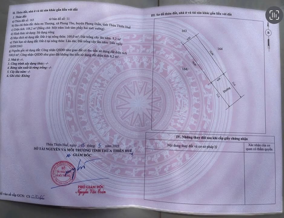 Đất nền Phong Thu Thừa Thiên Huế 108.2m² giá 200 triệu - Cơ hội đầu tư siêu rẻ!