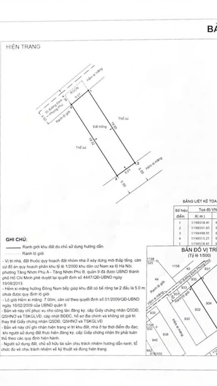 Đất nền 2 mặt tiền hẻm Ao Đôi, Đình Phong Phú, 97m² chỉ 5.3 tỷ - Sổ hồng chính chủ!