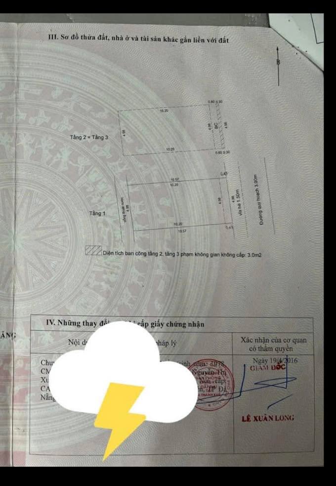 Nhà 3 tầng mặt tiền Bàu Hạc, Đà Nẵng 55m² giá 6.95 tỷ - Chính chủ cần bán gấp!