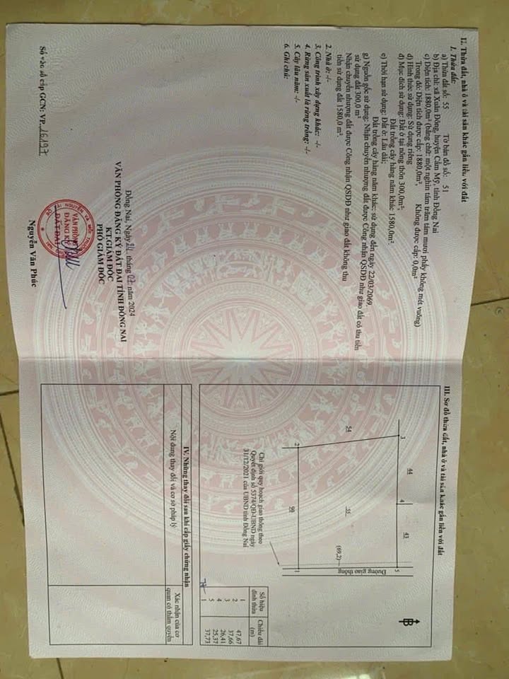 Đất thổ cư Sông Ray 300m² giá 1.8 tỷ - Cơ hội đầu tư tuyệt vời!