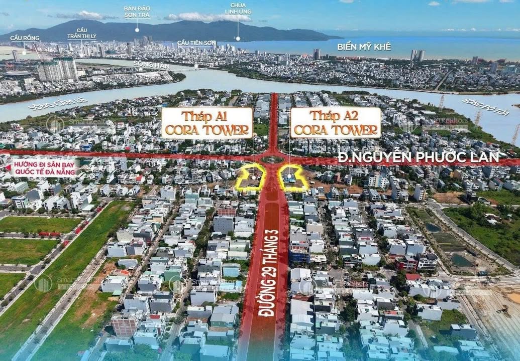 Căn hộ 2PN Cora Tower Đà Nẵng 73m² giá 3.61 tỷ - View sông biển cực đẹp!