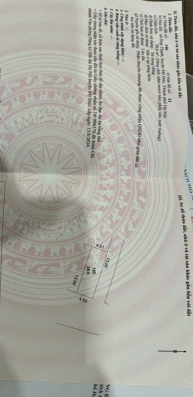 Đất thổ cư 81m² tại Lai Tảo, Mỹ Đức - Giá chỉ 1.3 tỷ, vị trí đắc địa!