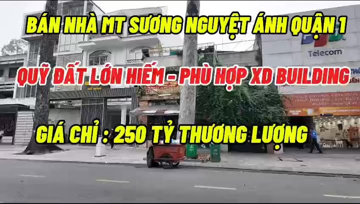 Bán nhà mặt tiền Sương Nguyệt Ánh, quận 1, 399,7m² giá 250 tỷ - Cơ hội hiếm có đầu tư!