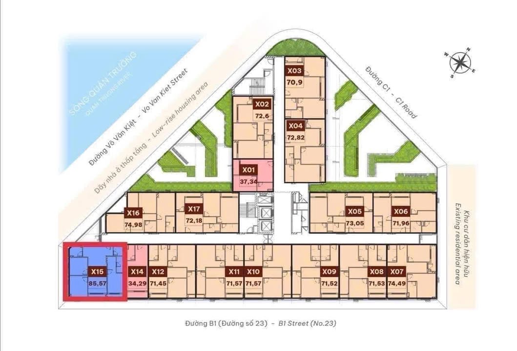 Căn hộ 3 phòng ngủ CT2 VCN Phước Long 85m² giá 3.2 tỷ - View sông tuyệt đẹp!