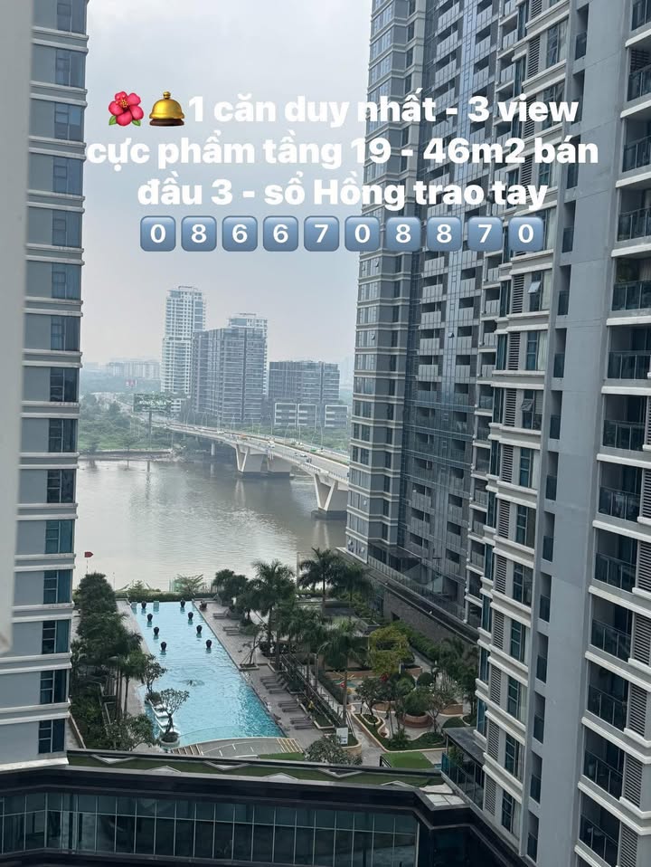 Căn hộ Saigon Pearl Bình Thạnh 46m² giá 3 tỷ - View cực phẩm tầng 19!