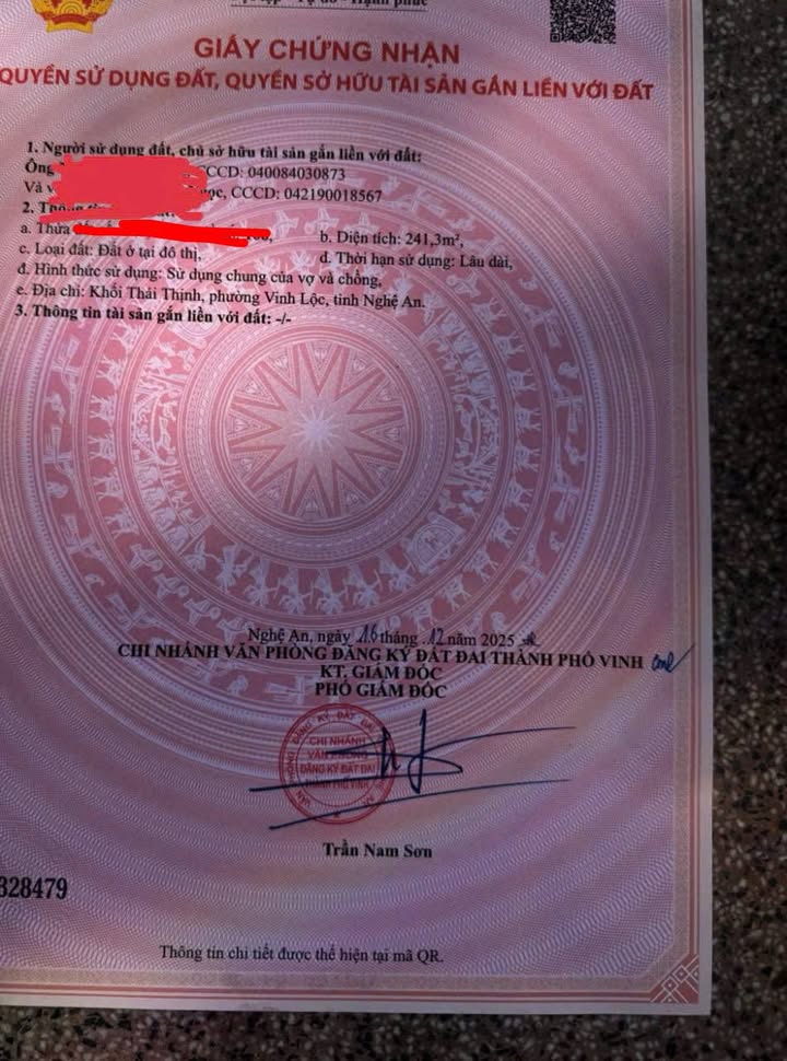 Đất nền Nghi Thái, Nghi Lộc 241m² - Hướng Đông Nam, Kinh doanh thuận lợi!