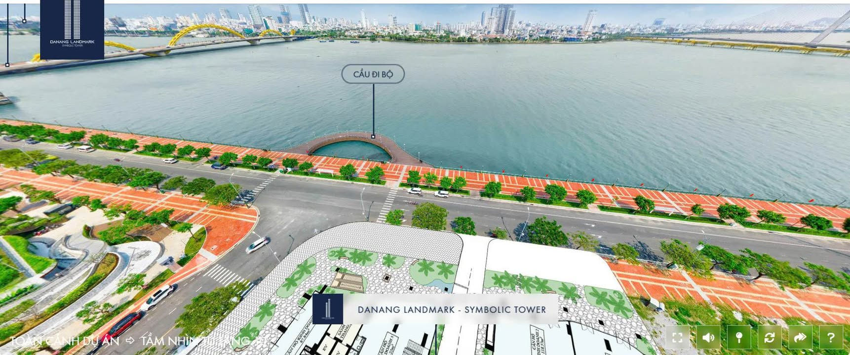 Căn hộ Landmark Đà Nẵng 55m² giá thỏa thuận - Duy nhất view sông Hàn