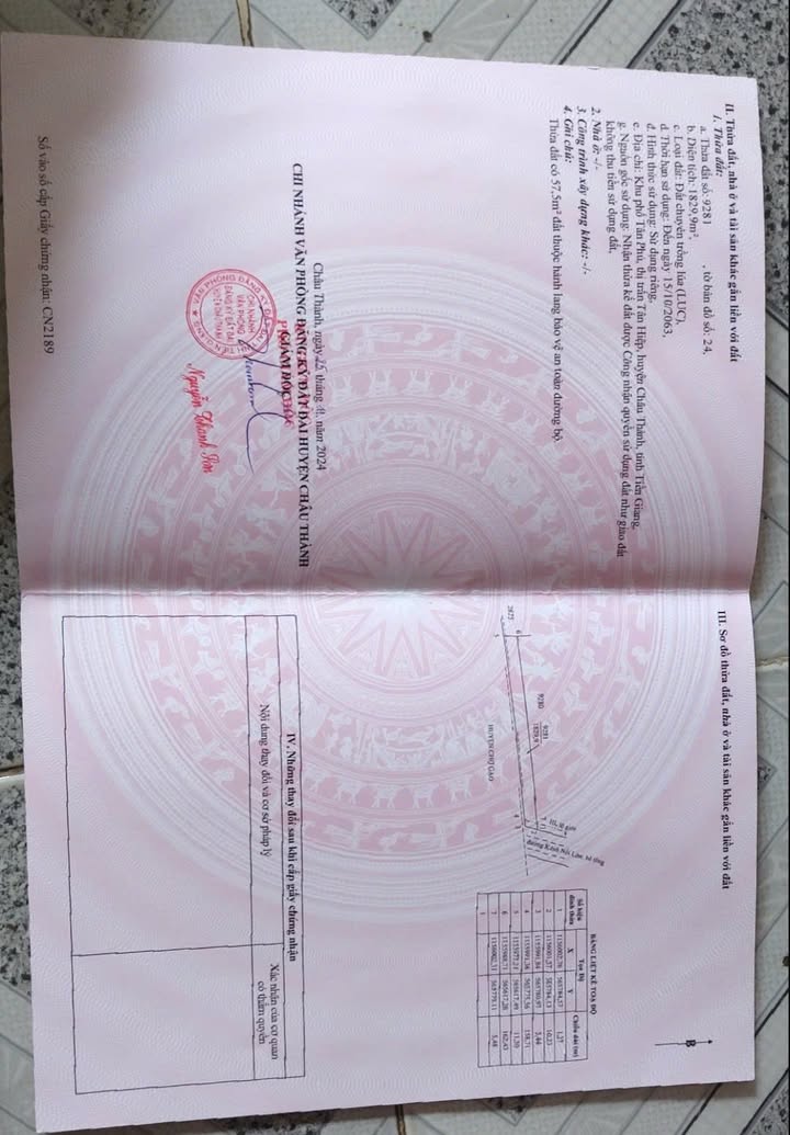 Đất thổ cư Tân Hiệp Châu Thành 1800m² giá 1.7 tỷ - Sổ hồng chính chủ