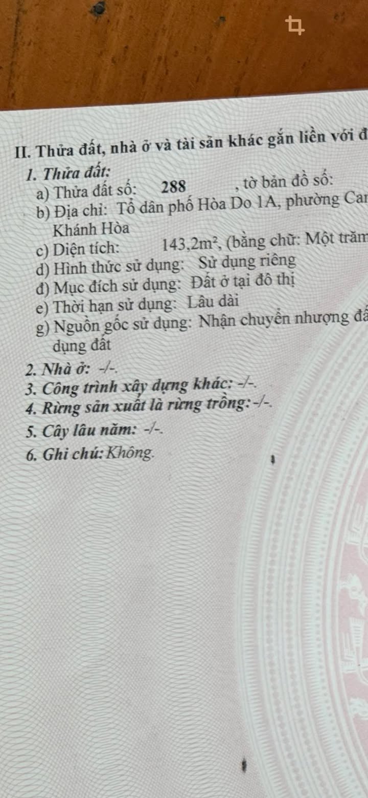 Đất thổ cư Cam Nghĩa, Cam Ranh 147.2m² giá 1.664 tỷ - Sổ đỏ chính chủ, hẻm xe tải