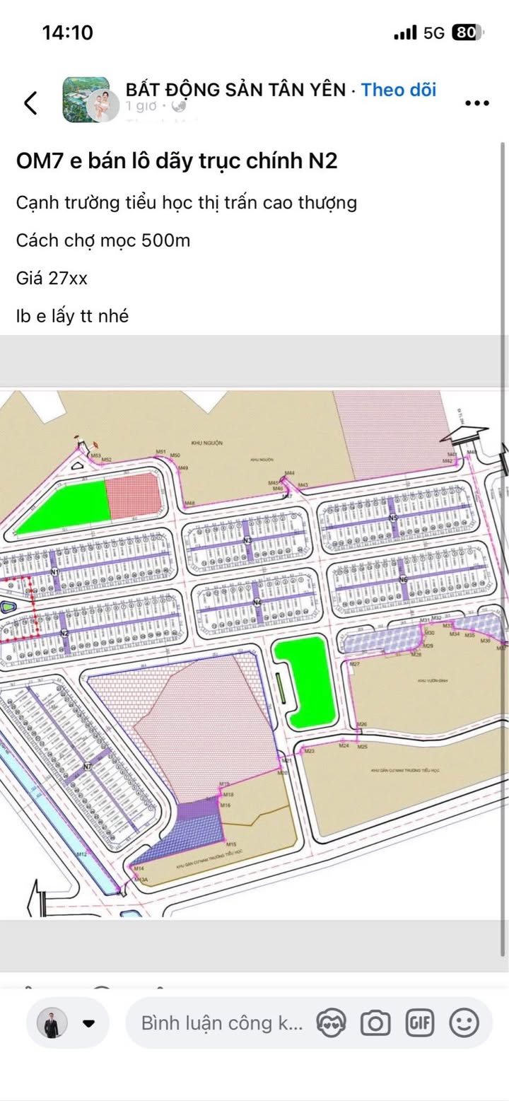 Đất nền khu đô thị OM7, Tân Yên, Bắc Giang, 84m² giá 2 tỷ - Đầu tư sinh lời ngay!