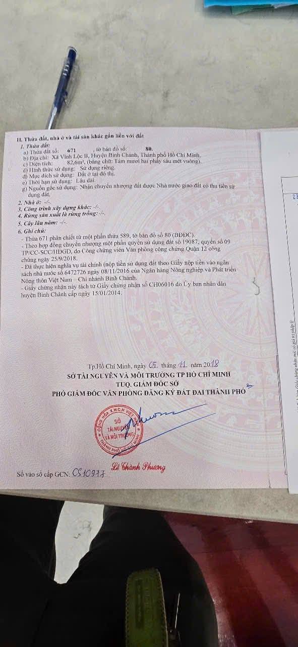 Đất nền Vĩnh Lộc, Bình Chánh 82.6m² giá 2.75 tỷ - Sổ hồng riêng, đầu tư lý tưởng!