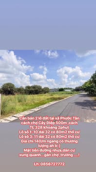 Đất nền Phước Tân, Xuyên Mộc, 320m² chỉ 900 triệu - Đầu tư sinh lời ngay!