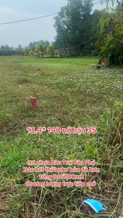 Đất nền 5000m² mặt tiền đường Bàu Trai, Tân Phú, giá 9.5 tỷ - Cơ hội đầu tư lý tưởng!