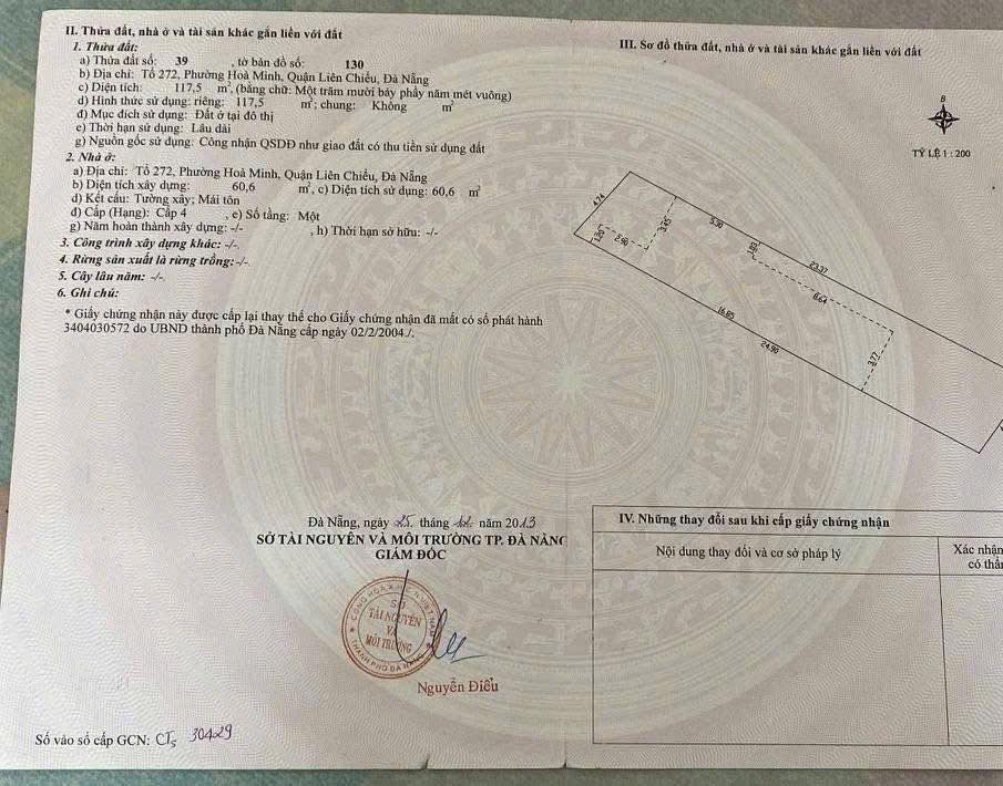 Đất kiệt ô tô Gò Dư, Hoà Minh 117m² giá 2.5 tỷ - Vị trí đẹp, đầu tư sinh lời!