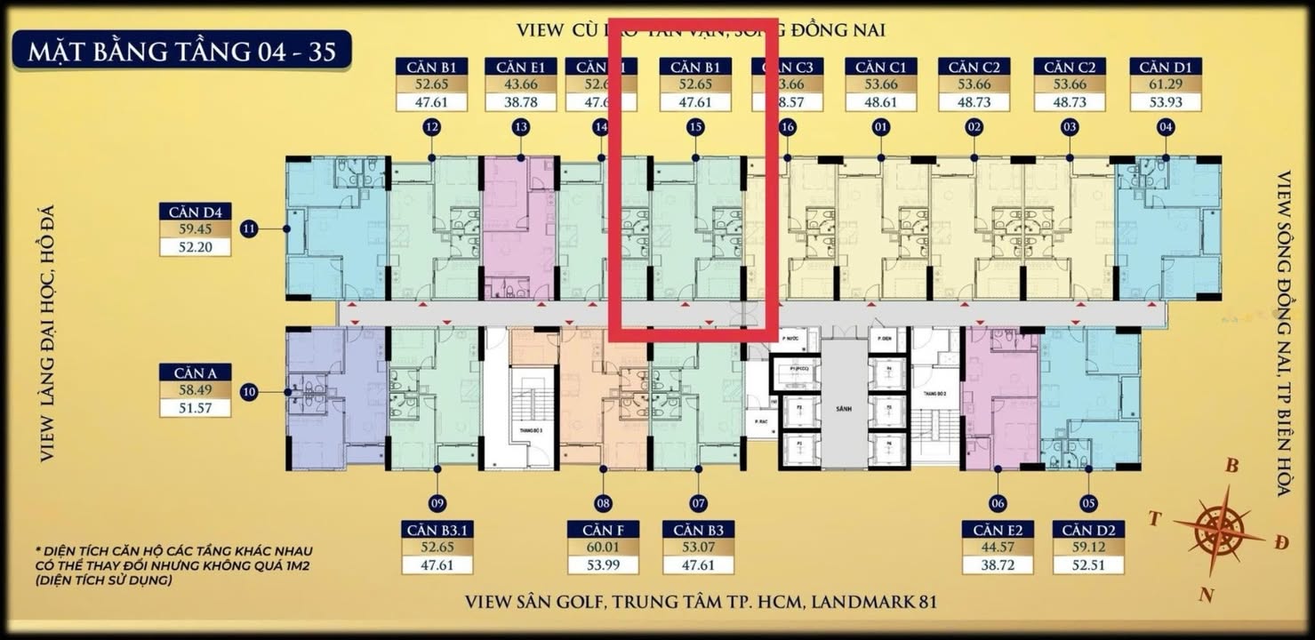 Căn hộ Bcons Avenue Dĩ An 53m² giá 2.2 tỷ - View sông Đồng Nai tuyệt đẹp!