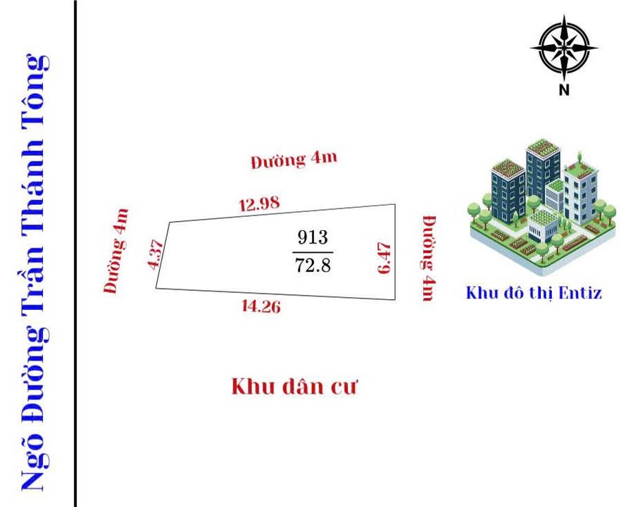 Đất nền Hưng Lộc Vinh 72.8m² giá 2.18 tỷ - Cơ hội đầu tư tuyệt vời!