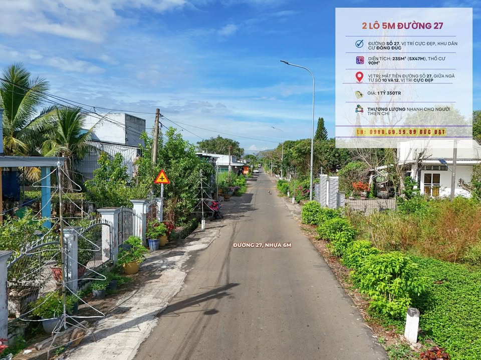 Bán đất liền kề đường 27 Nghĩa Thành 235m² giá 1.3 tỷ - Vị trí đẹp, khu dân cư văn minh!