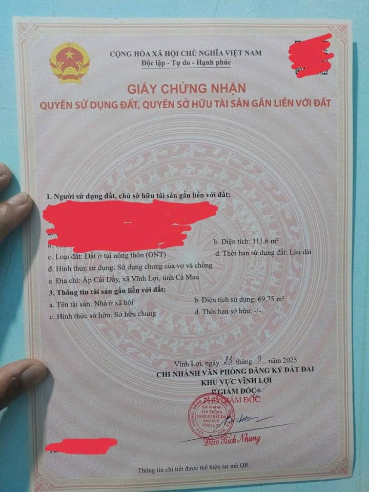 Nhà cấp 4 Châu Hưng, Vĩnh Lợi, Bạc Liêu 112m² giá 800 triệu - Bán gấp, đầy đủ tiện nghi!