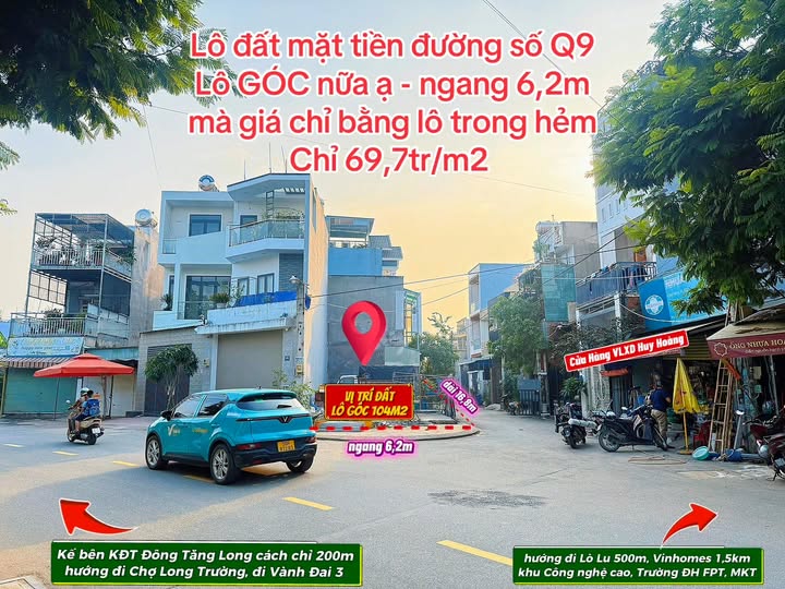 Đất mặt tiền đường Số 8 Lò Lu, phường Trường Thạnh, Thủ Đức, 105m² - Tiềm năng kinh doanh lớn!