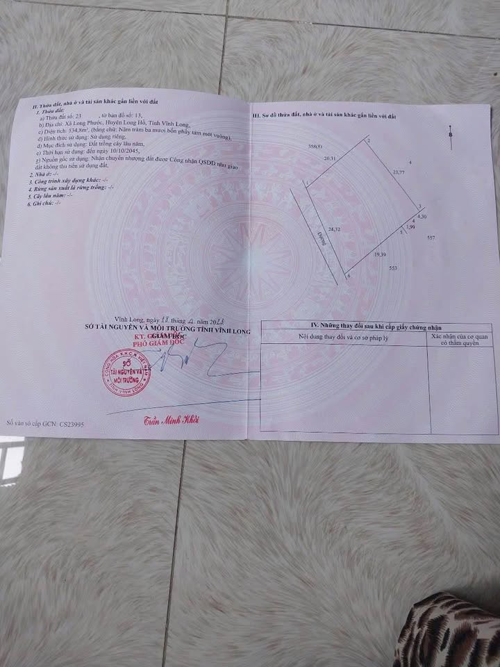 Đất nền Long Phước 534m² giá 1 tỷ - Cơ hội đầu tư hấp dẫn!