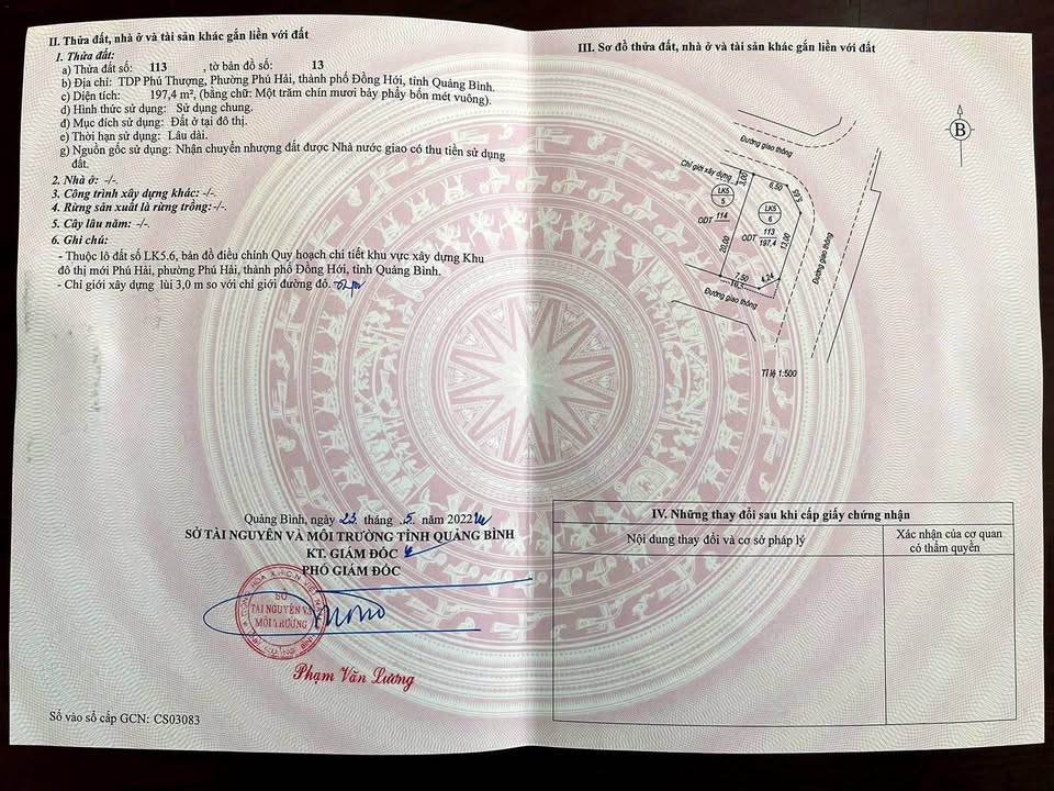 Đất nền biệt thự Phú Hải Riverside Đồng Hới 197m² giá 6 tỷ - Đầu tư sinh lời ngay!