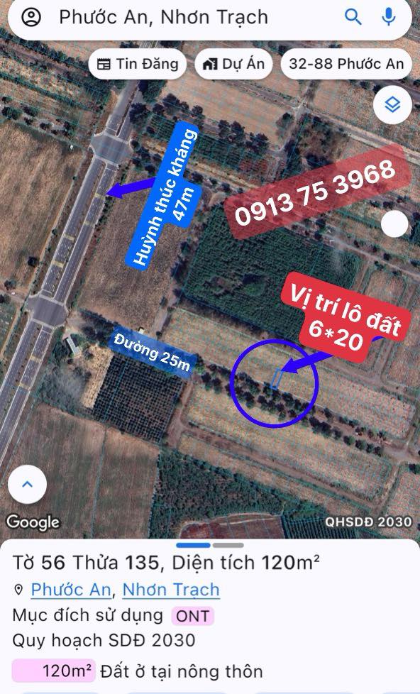 Đất nền dự án HUD Nhơn Trạch 120m² giá chỉ 1.2 tỷ - Nhanh tay sở hữu!