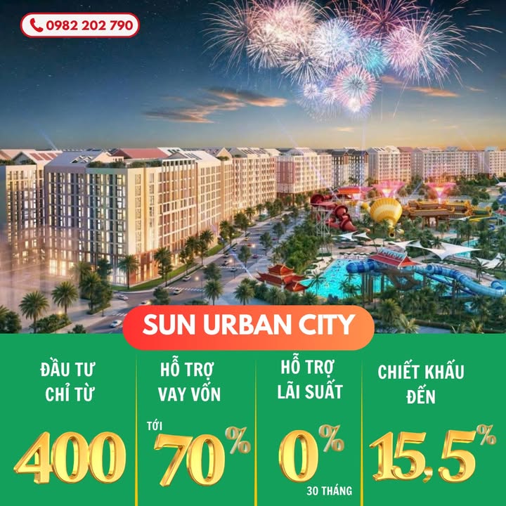 Căn hộ Duplex Sun Urban City Hà Nam 44m² giá 400 triệu - Cơ hội đầu tư không thể bỏ lỡ!
