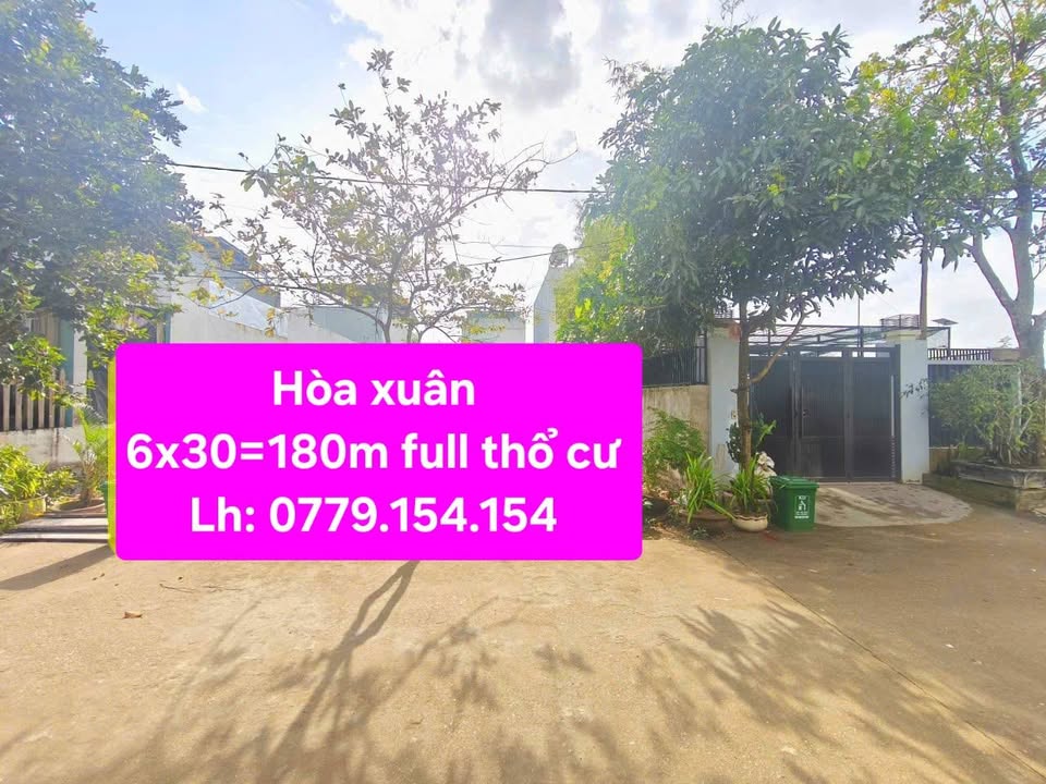 Đất nền Hòa Phước Đà Nẵng 180m² giá 3.39 tỷ - Kinh doanh thuận tiện, vị trí đẹp!