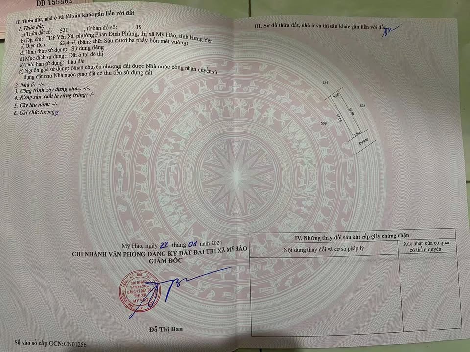 Đất ở đô thị Mỹ Hào 63m² giá 1.5 tỷ - Đường ô tô tránh nhau, ngõ thông thoáng!